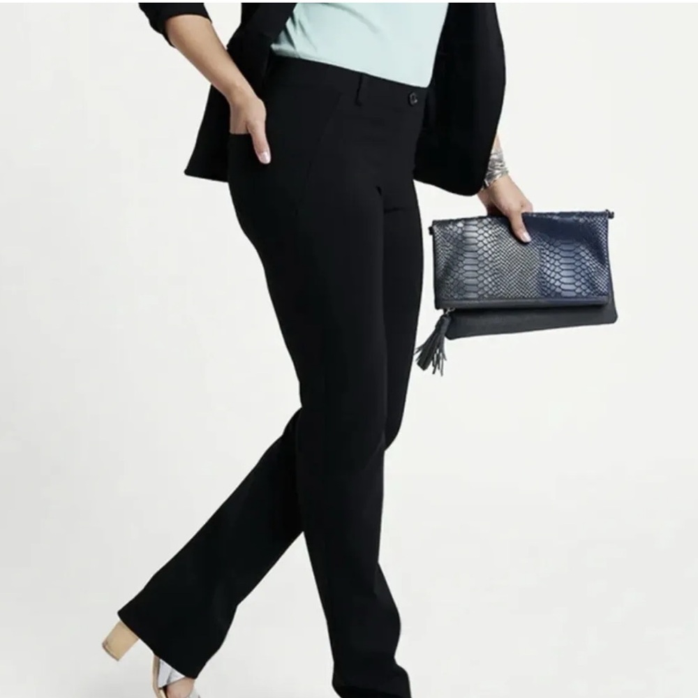 Classic Black Straight-Leg Dress Pants - Women's